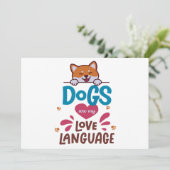 Honden zijn mijn liefdestaal feestdagenkaart (Staand voorkant)