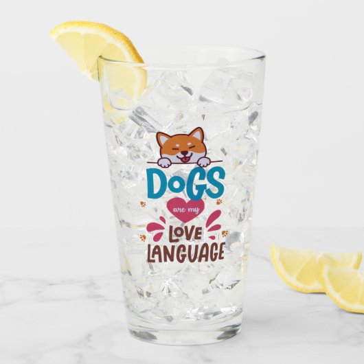 Honden zijn mijn liefdestaal glas (Voorkant ijs)