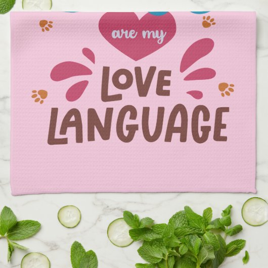 Honden zijn mijn liefdestaal theedoek (Gevouwen)