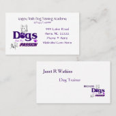 Honden zijn mijn passie hondentrainer Visitekaartj Visitekaartje (Voorkant / Achterkant)