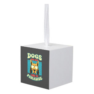 Honden Zijn Onze Link Met Het Paradijs Retro Vecto Decoratie