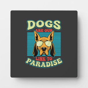 Honden zijn onze link naar het paradijs Retro Vect Fotoplaat