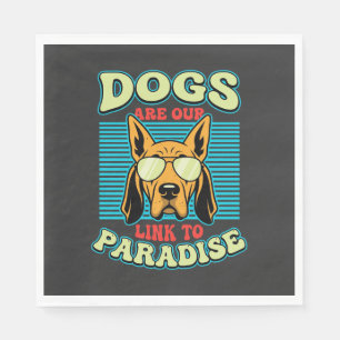 Honden zijn onze link naar het paradijs Retro Vect Servet