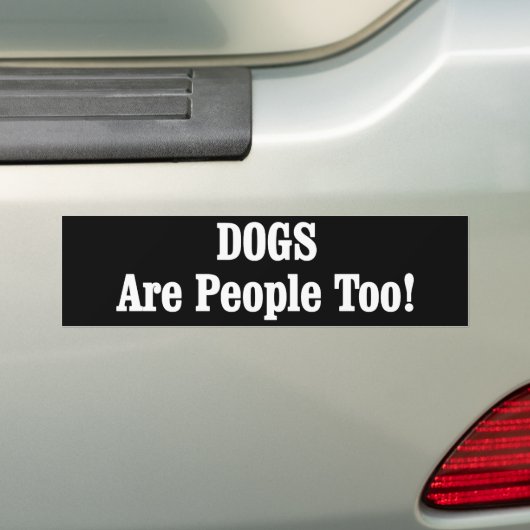 HONDEN zijn ook mensen! Bumpersticker (Op auto)