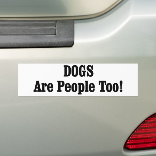 HONDEN zijn ook mensen! Bumpersticker (Op auto)
