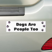 Honden zijn ook mensen bumpersticker (Op auto)