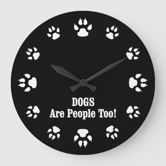 HONDEN ZIJN OOK MENSEN! GROTE KLOK (Voorkant)