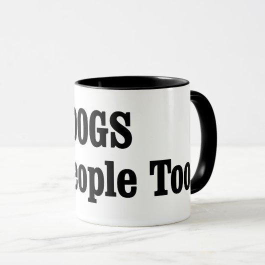 HONDEN zijn ook mensen! Mok (Voorkant rechts)