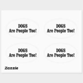 HONDEN zijn ook mensen! Ovale Sticker (Vel)