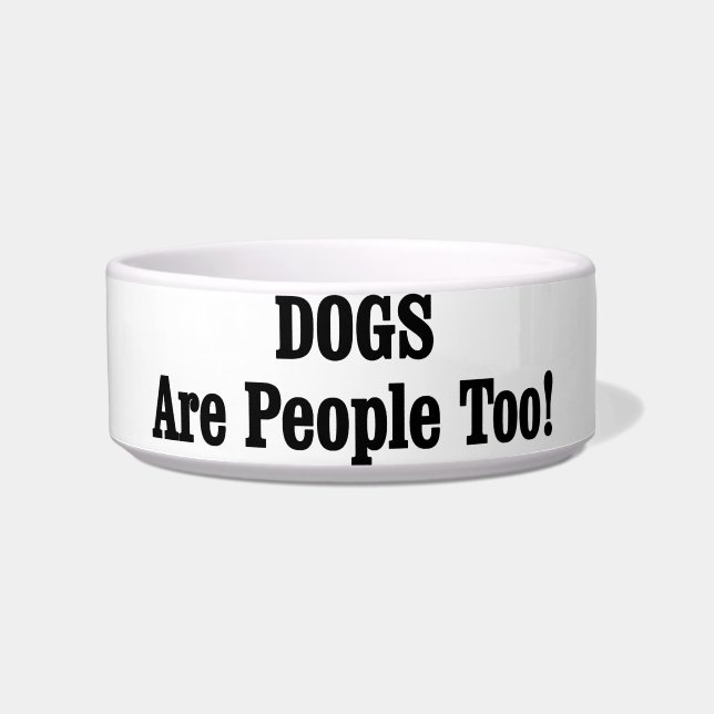 HONDEN zijn ook mensen! Voerbakje (Voorkant)