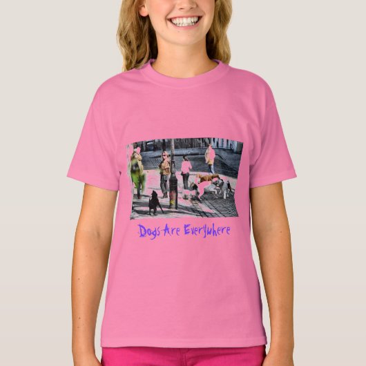 Honden zijn overal - Parijs T-shirt (Voorkant)