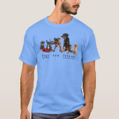 Honden zijn retro vrienden t-shirt (Voorkant)