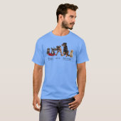 Honden zijn retro vrienden t-shirt (Voorkant volledig)