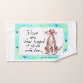 Honden zijn vier kinderen met pels handdoek (Handdoek)