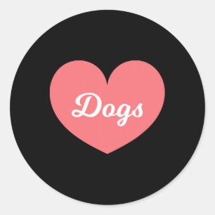 Honden zijn waar ik meer van hou dan van mijn vrie ronde sticker
