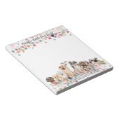 Honden, zitbloemen notitieblok (Schuin)