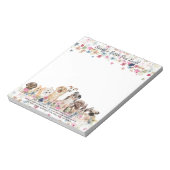 Honden, zitbloemen notitieblok (Linkerzijde)