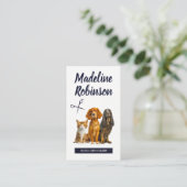 Honden zitten | Dierenverzorging Afsprakenkaartje (Staand voorkant)