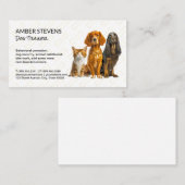 Honden zitten | Hondenbotpatroon Visitekaartje (Voorkant / Achterkant)