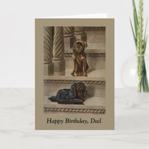 Honden Zitten Op Een Trap Papa'S Verjaardag Kaart