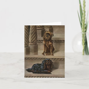 honden zittend op een Kaart van de Staircase Note