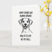 Honden Zoete Vaderdag Kaart (Gele Bloem)
