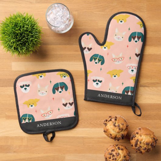 Honden zonnebril ovenwant & pannenlap set (Top down)