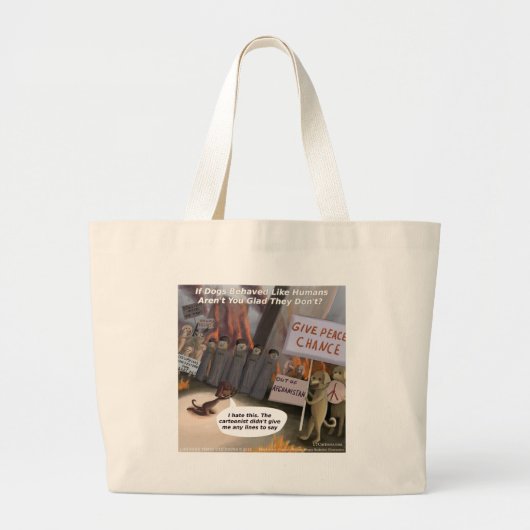 Honden zullen mensen grappig vinden grote tote bag (Voorkant)