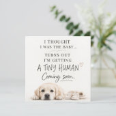 Honden Zwangerschapsaankondigingskaart Kaart (Staand voorkant)