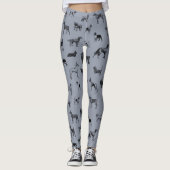 honden (zwart) leggings (Voorkant)