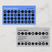 Honden - Zwart op babyblauw Visitekaartje (Voorkant / Achterkant)