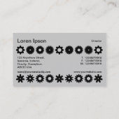 Honden - Zwart op babyblauw Visitekaartje (Achterkant)