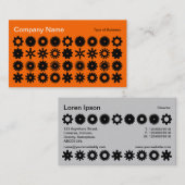 Honden - Zwart op Oranje Visitekaartje (Voorkant / Achterkant)