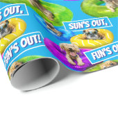 Honden zwembadfeest cadeaupapier (Rol Hoek)