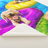 Honden zwembadfeest sherpa deken (3/4)
