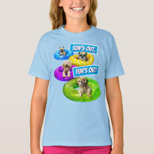 Honden zwembadfeest t-shirt