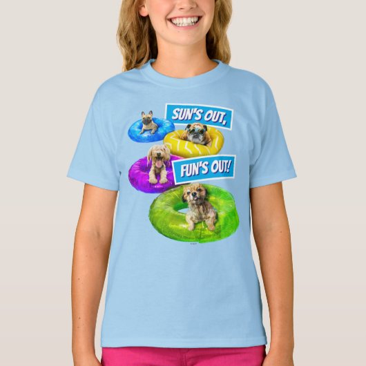 Honden zwembadfeest t-shirt (Voorkant)