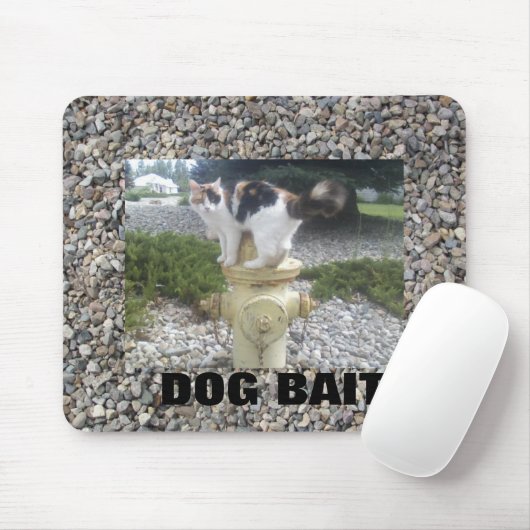 Hondenaas Kat op een Hydrant Muismat (Met muis)