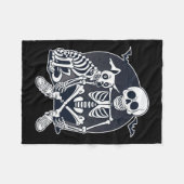 Hondenachtige Botten Halloween Skeleton Kostuum Fleece Deken (Voorkant (Horizontaal))