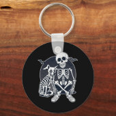Hondenachtige Botten Halloween Skeleton Kostuum Sleutelhanger (Voorkant)