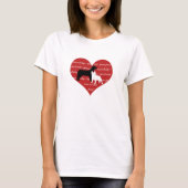Hondenadoptie en reddingshart t-shirt (Voorkant)