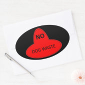 Hondenafval - NO Ovale Sticker (Envelop)