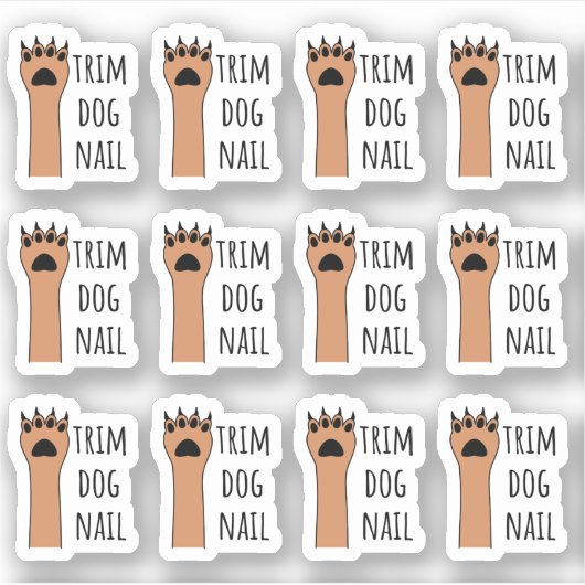Hondenagels Knippen Nagelknipherinnering Huisdierv Sticker (Voorkant)