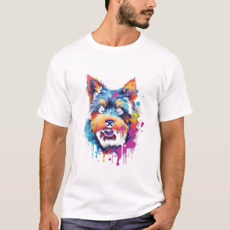 Hondenaquarel Schattige Grappig T-shirt