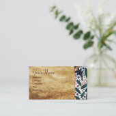HONDENARTS MET KITTEN Parchment Monogram Visitekaartje (Staand voorkant)