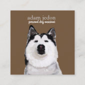 Hondenassistent Husky Square Visitekaartje (Voorkant)