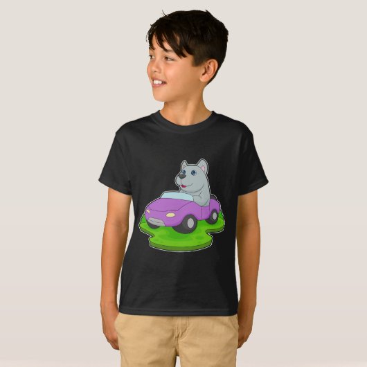 hondenauto t-shirt (Voorkant volledig)