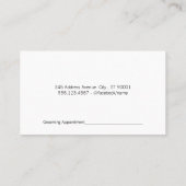 Hondenbad- en verzorgingsgereedschap afsprakenkaartje (Achterkant)