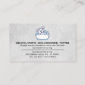 Hondenbad-icoon Visitekaartje (Achterkant)