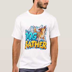 Hondenbadder Borrellettering T-shirt
